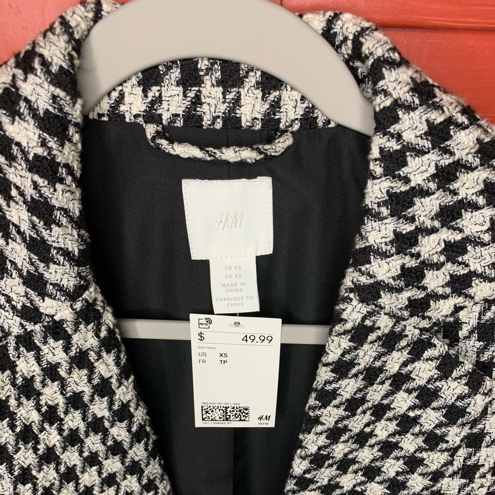 H&M black and white hounds tooth blazer - Picture 6 of 6